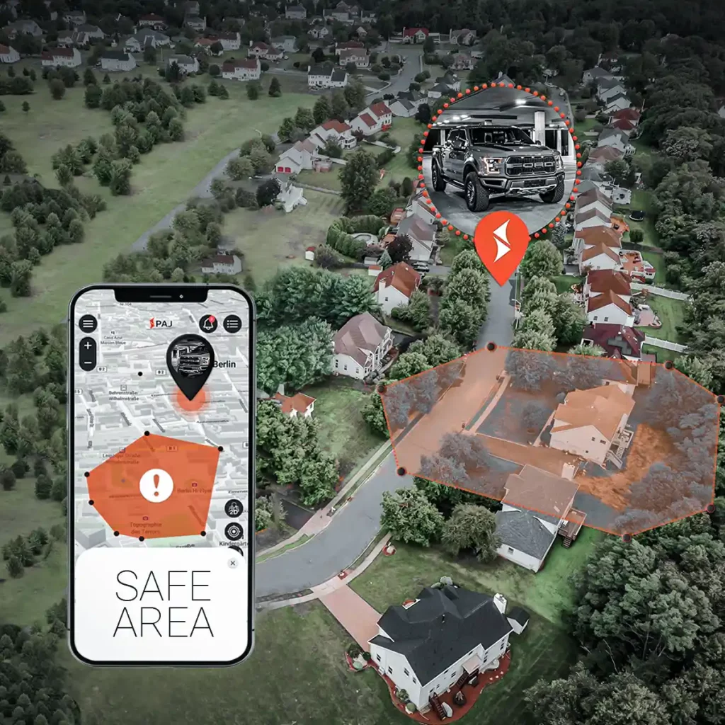 safe area alert in a GPS tracker